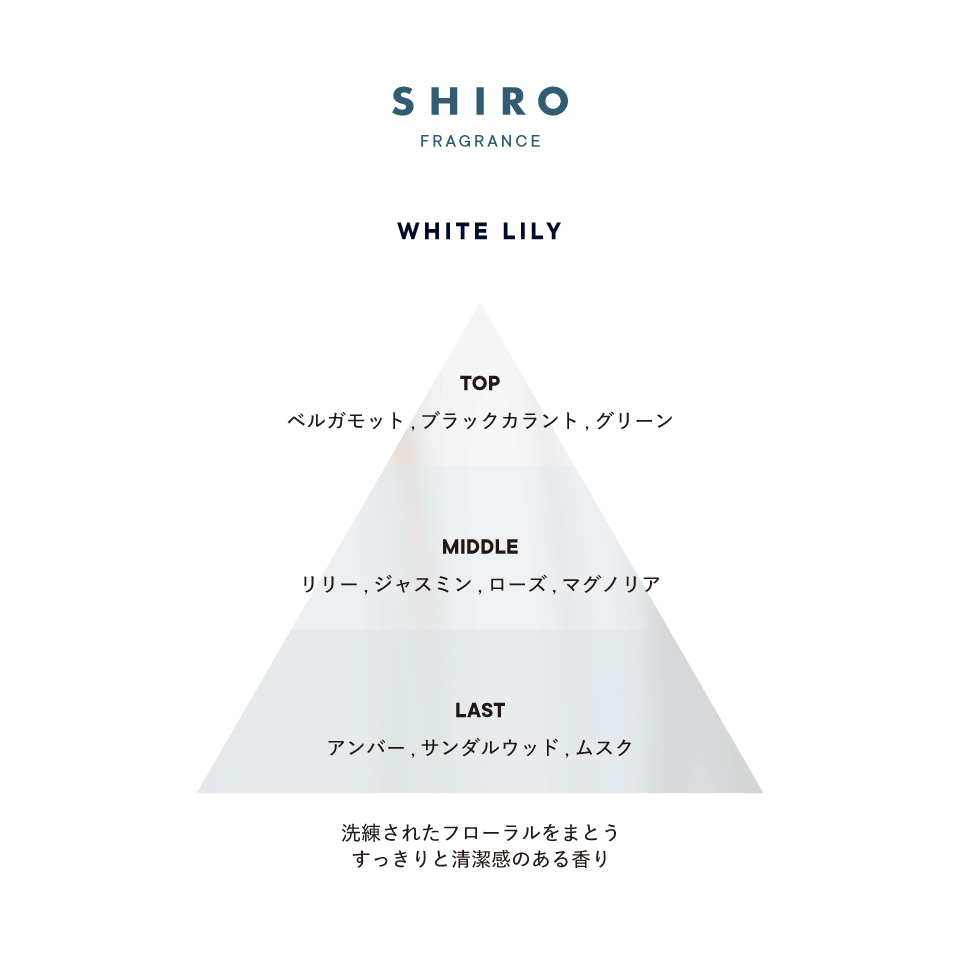 ホワイトリリー オードパルファン | SHIROオフィシャルサイト