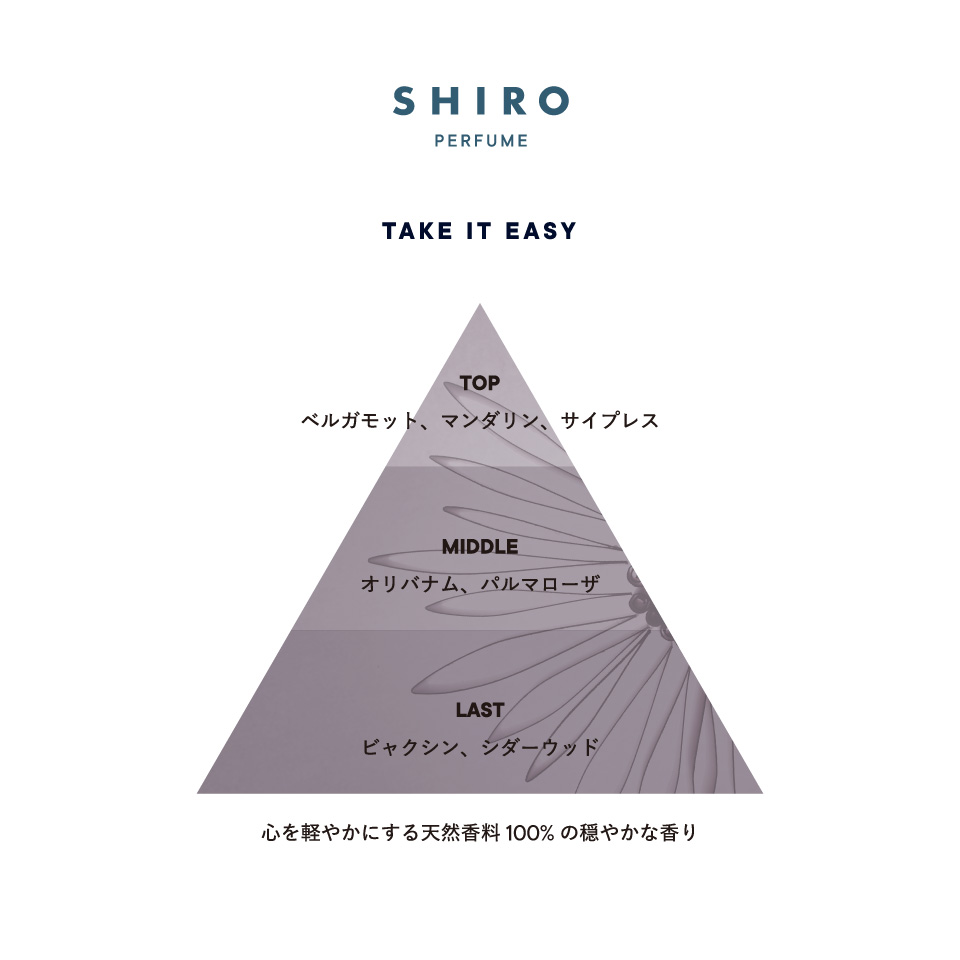 SHIRO PERFUME TAKE IT EASY SHIROオフィシャルサイト