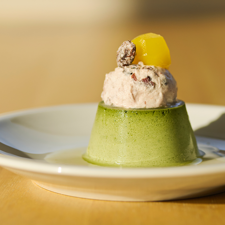 自家製抹茶プリン