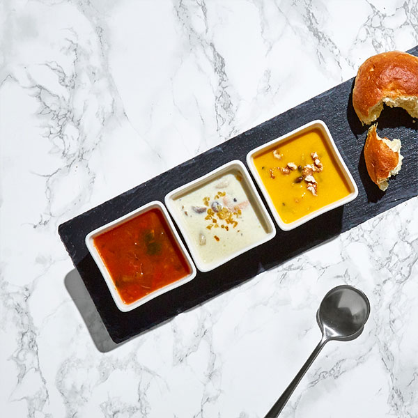 【shiro cafe】素材の旨みが詰まったカラフルな3種のスープセットが登場 [自由が丘店]