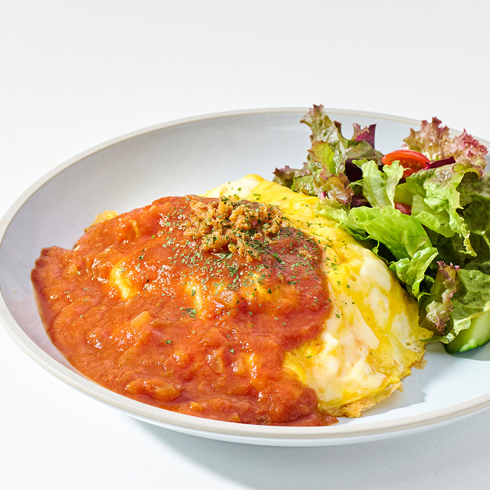 オムライス 自家製トマトソース